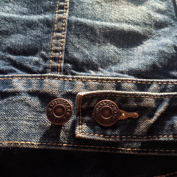 Levi’s Denim Trucker Vest XS | Classic Blue Jean Sleeveless Jacket | Unisex Punk - Picture 6 of 6